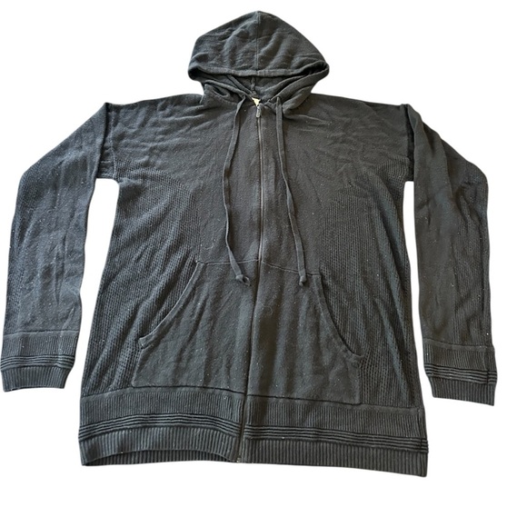 lululemon athletica Sweaters - lululemon🍋 athletica Black Hooded Cardigan Lightweight Size 10